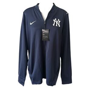 NY New York Yankees Nike Dri-Fit Full Zip Jacket S MLB Navy Blue NEW NWT